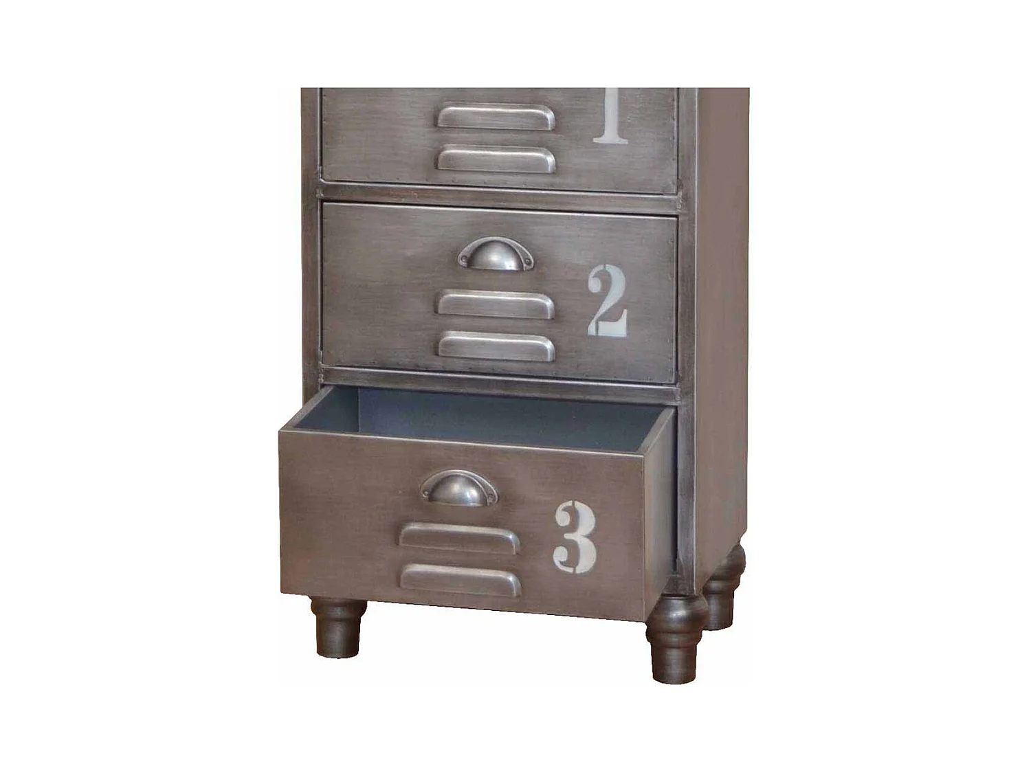 Hochschrank für Küche Metall Milchglas