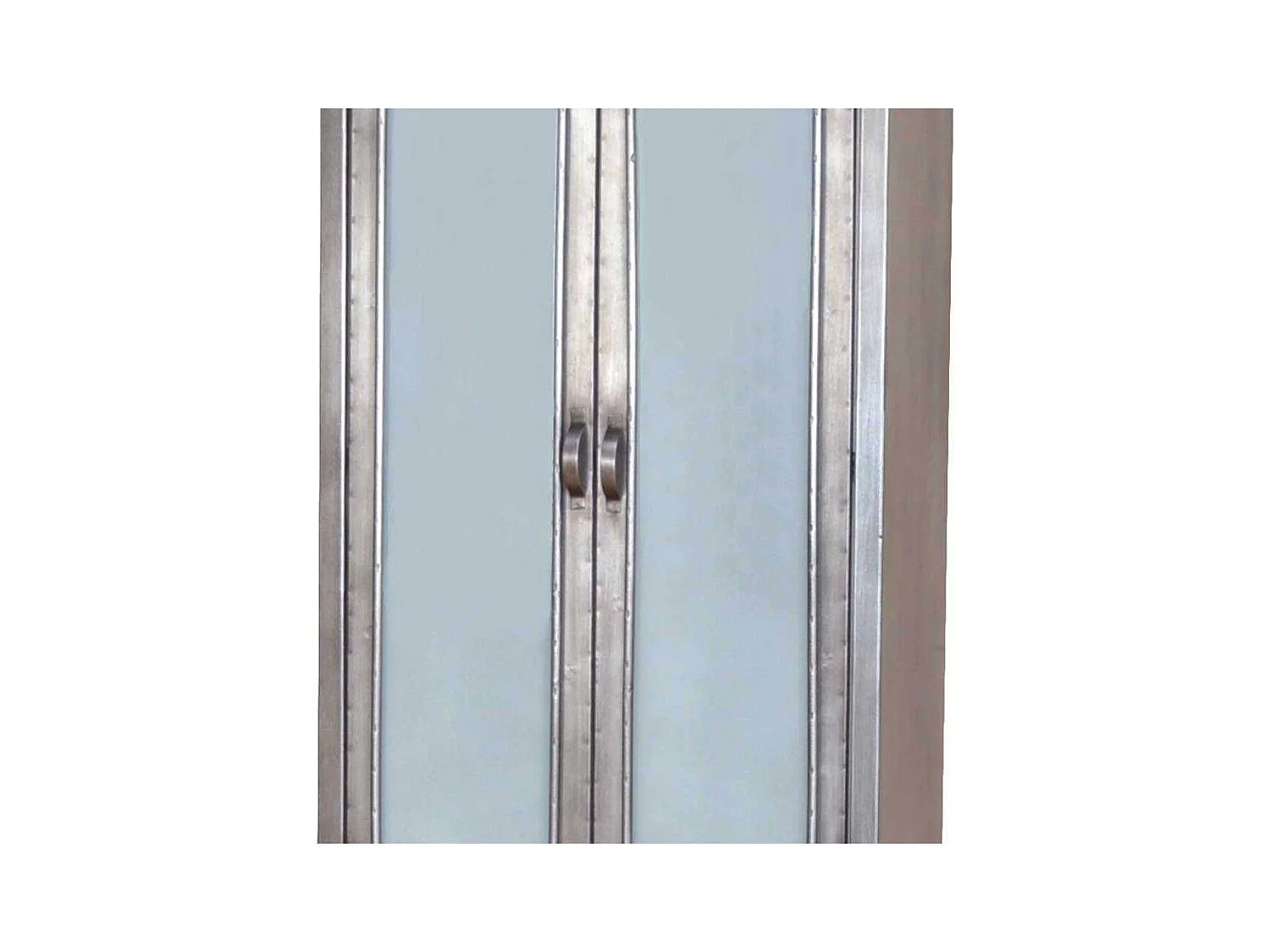 Hochschrank für Küche Metall Milchglas