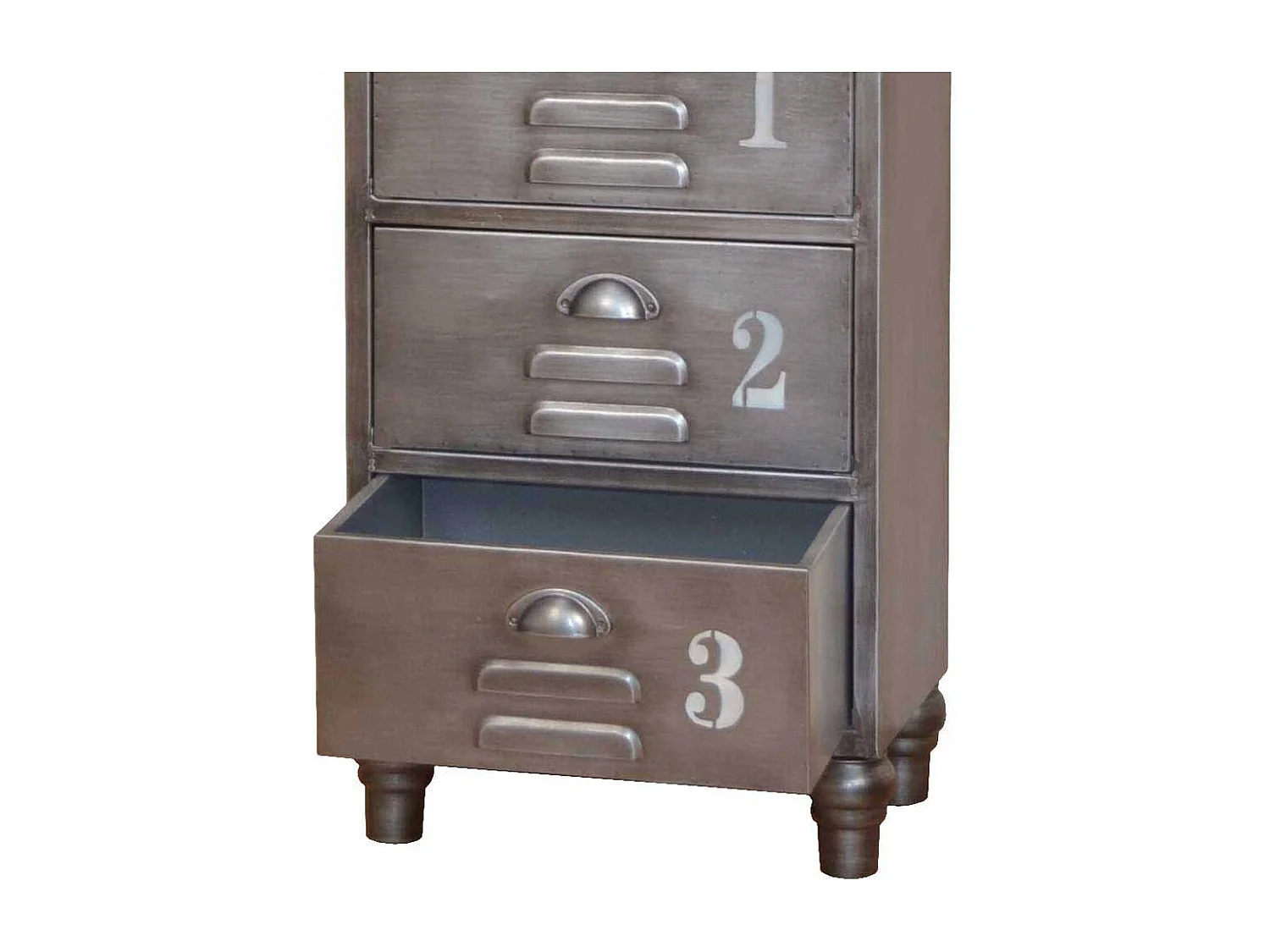 Hochschrank für Küche Metall Milchglas