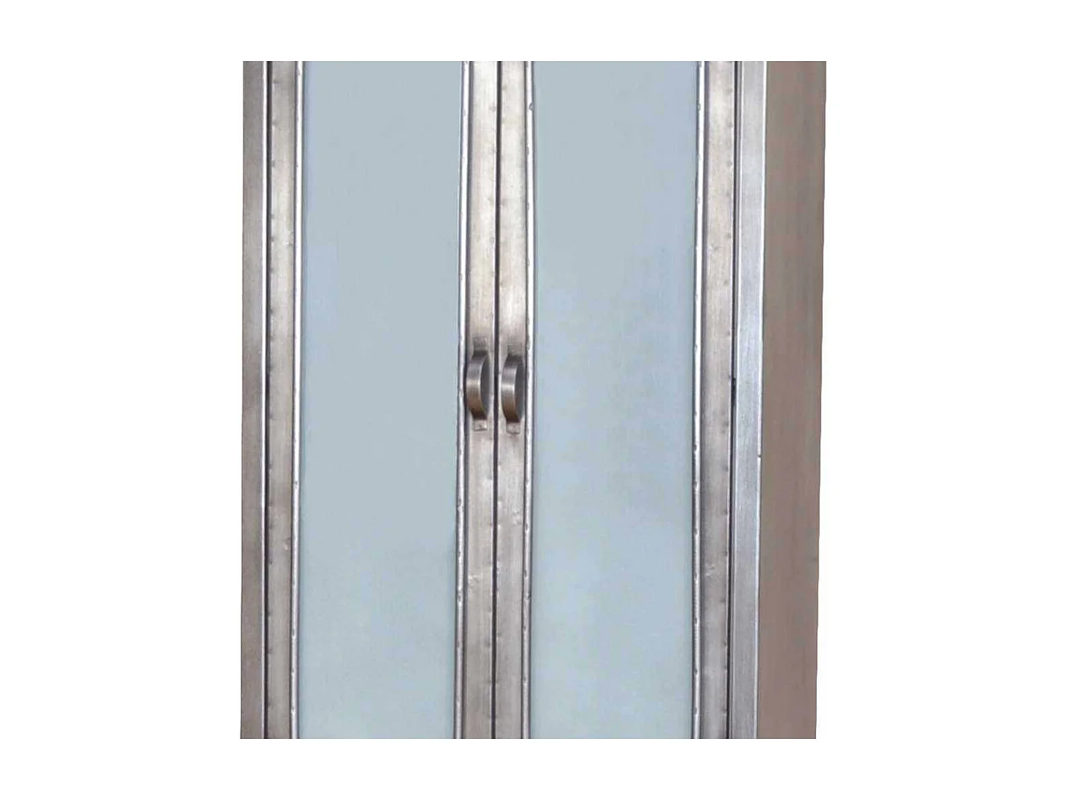 Hochschrank für Küche Metall Milchglas