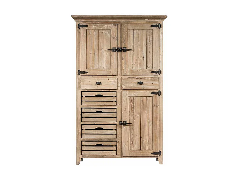 Hochschrank für Küche Pinie Recyclingholz