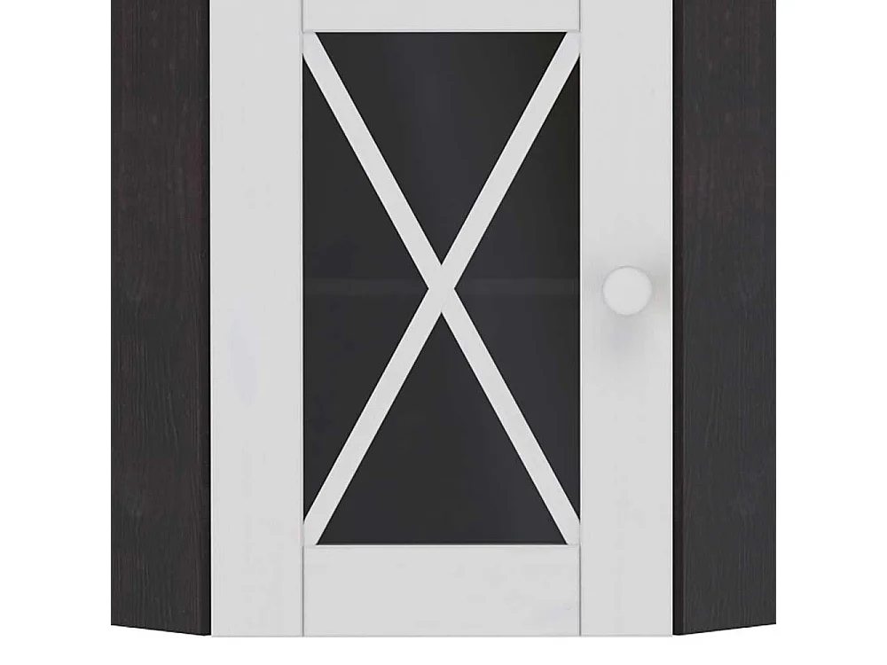 Hängeschrank Wandschrank in Weiß und Dunkelbraun