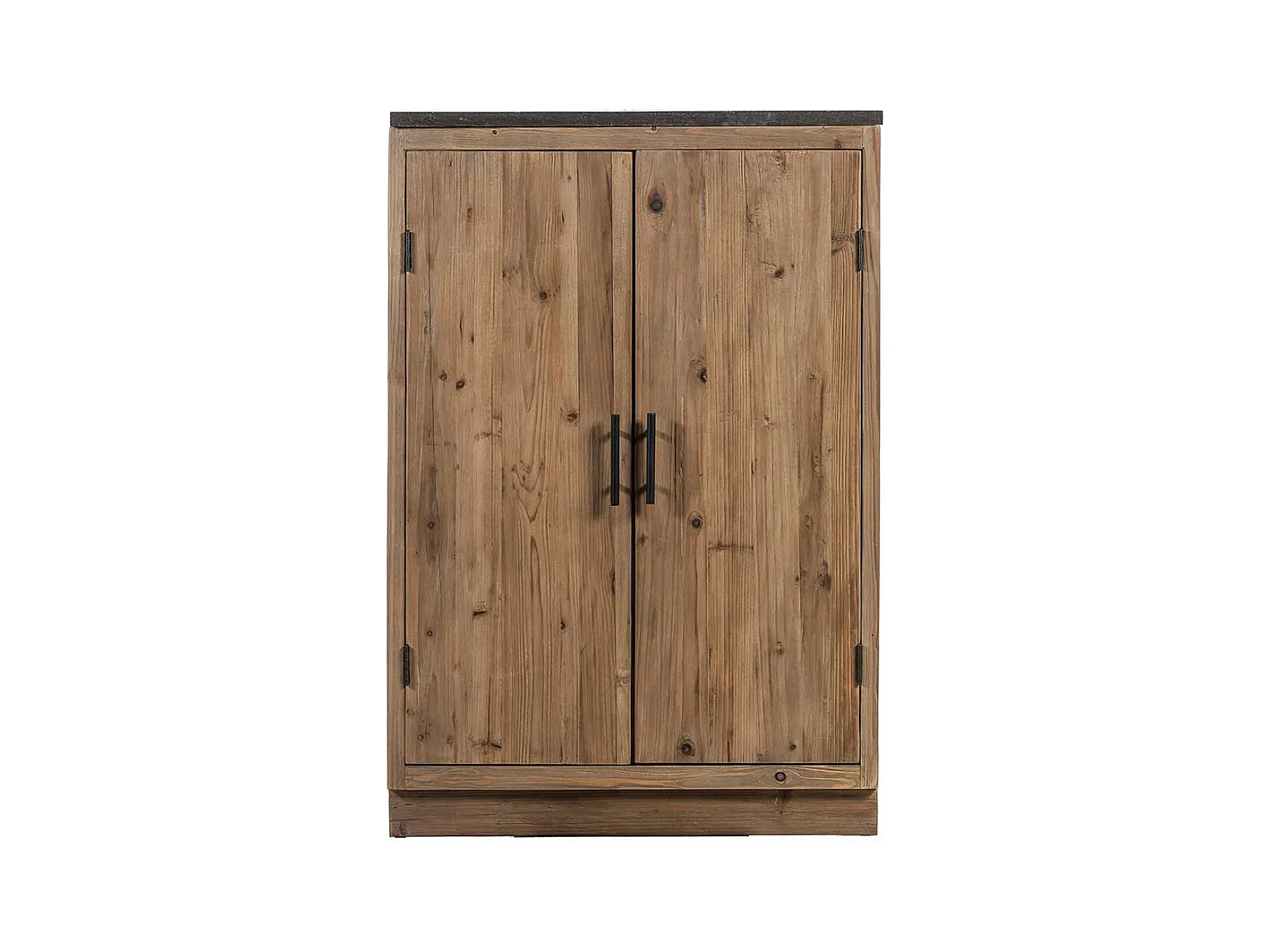 Küchenschrank aus Massivholz und Stein 120 cm hoch