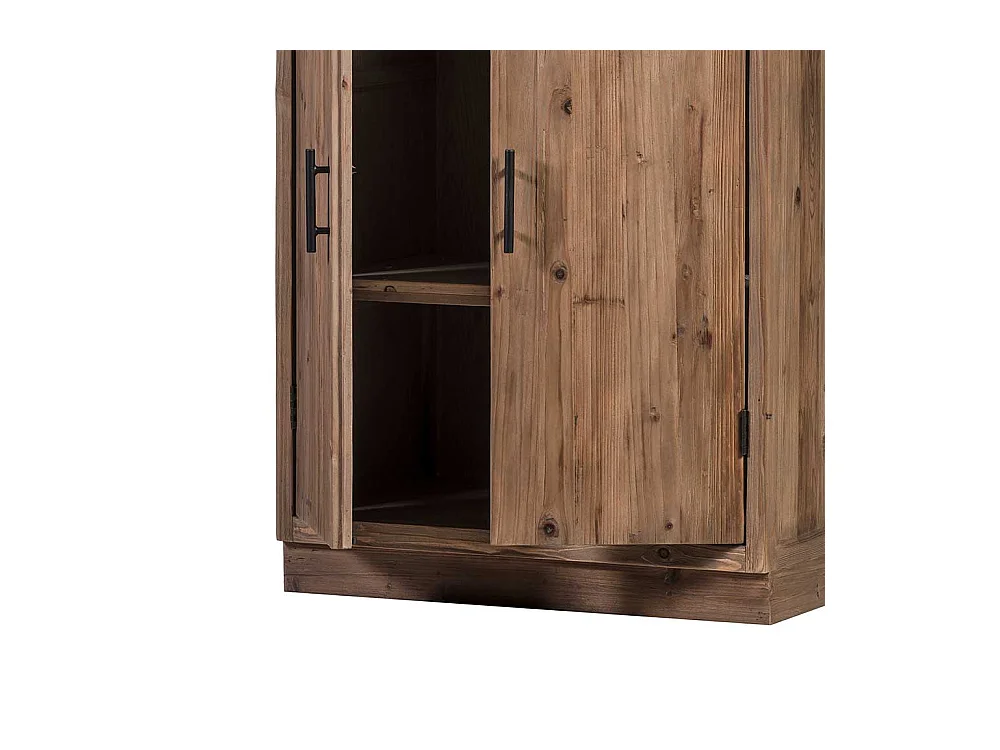 Küchenschrank aus Massivholz und Stein 120 cm hoch