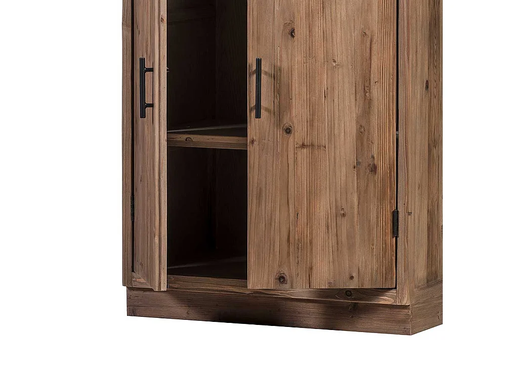 Küchenschrank aus Massivholz und Stein 120 cm hoch