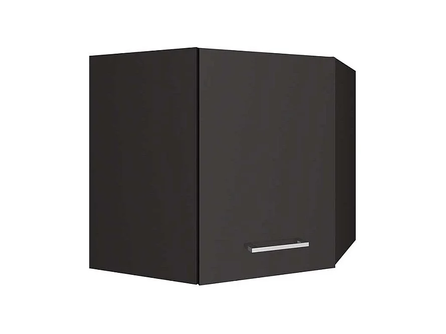 Küchen Eck Hängeschrank in Grau Hochglanz 60 cm breit