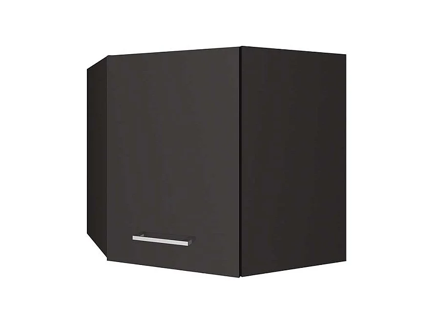 Küchen Eck Hängeschrank in Grau Hochglanz 60 cm breit