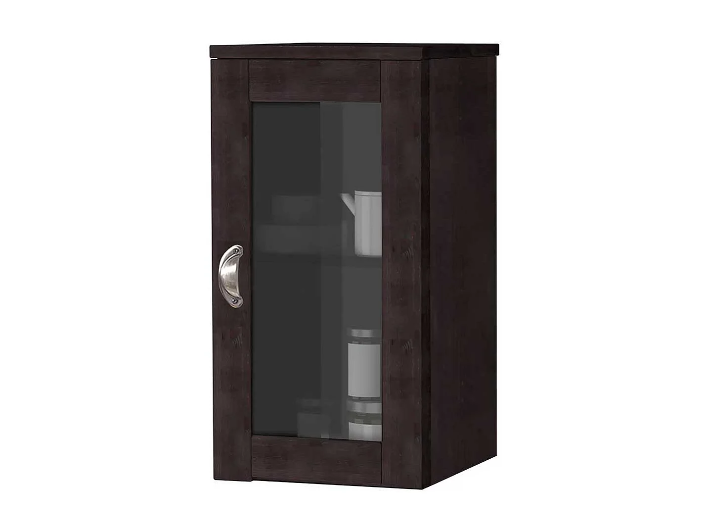 Hängeschrank Wandschrank 30 cm breit mit Glastür