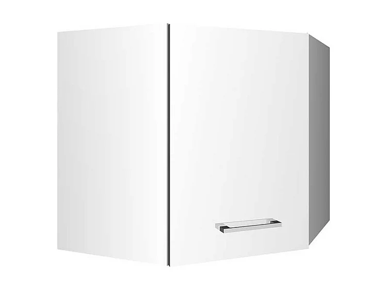 Eck Oberschrank in Weiß Hochglanz Küche