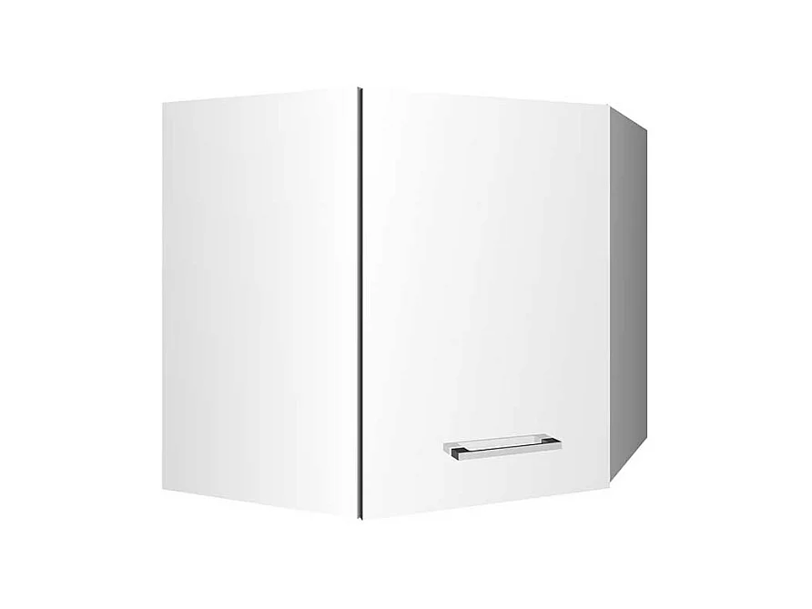 Eck Oberschrank in Weiß Hochglanz Küche