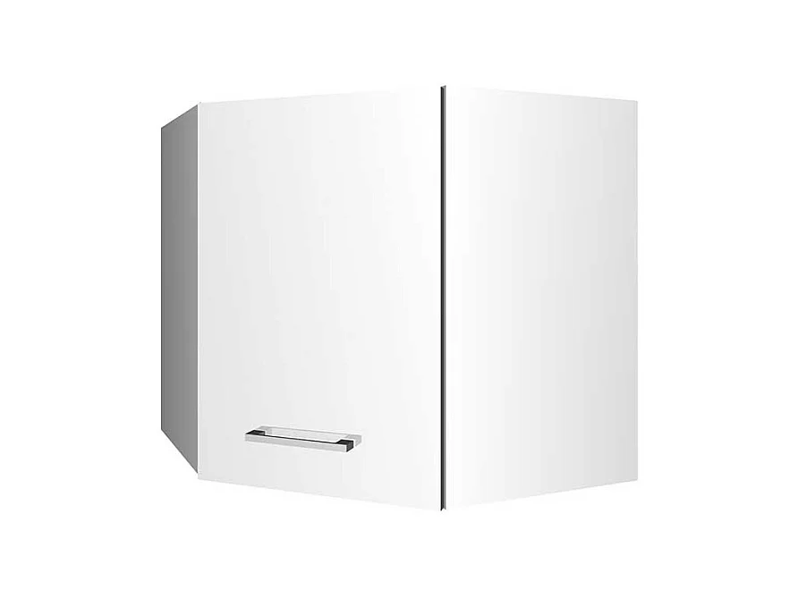 Eck Oberschrank in Weiß Hochglanz Küche