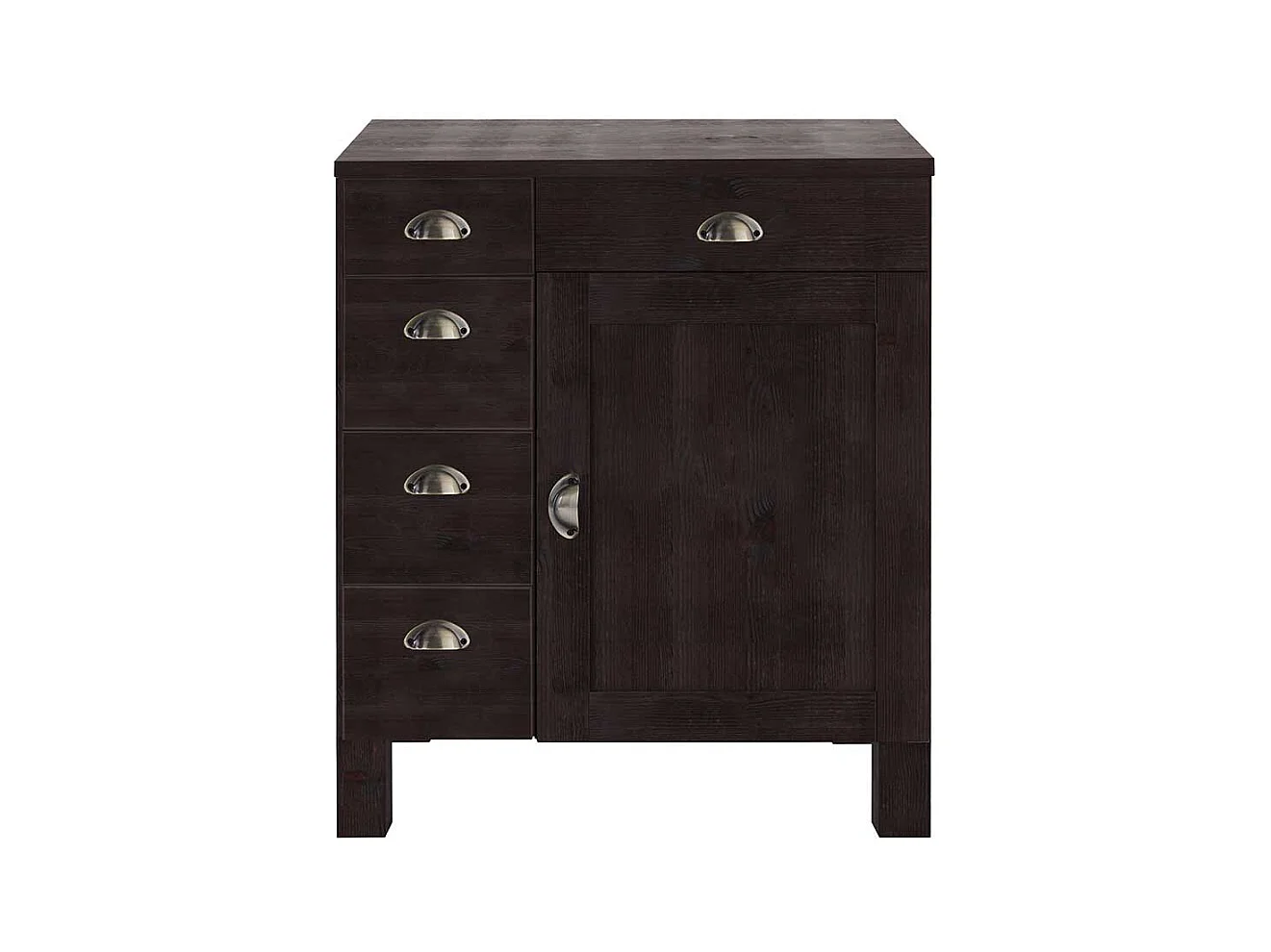 Unterschrank Küchenschrank mit Metallgriffen und Drehtür