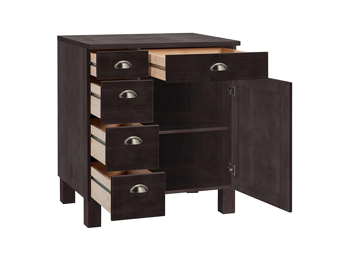 Unterschrank Küchenschrank mit Metallgriffen und Drehtür