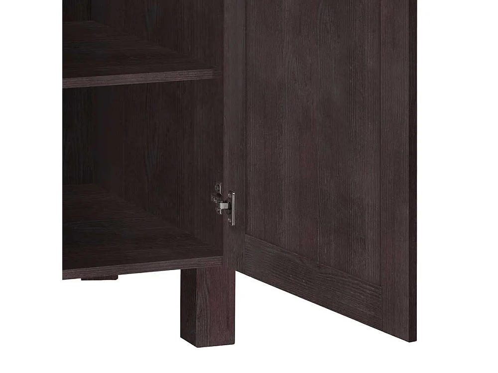 Unterschrank Küchenschrank mit Metallgriffen und Drehtür