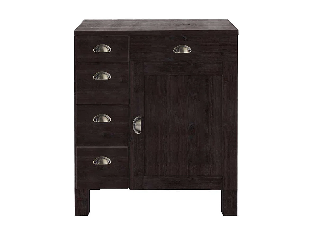 Unterschrank Küchenschrank mit Metallgriffen und Drehtür