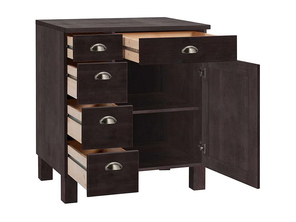 Unterschrank Küchenschrank mit Metallgriffen und Drehtür