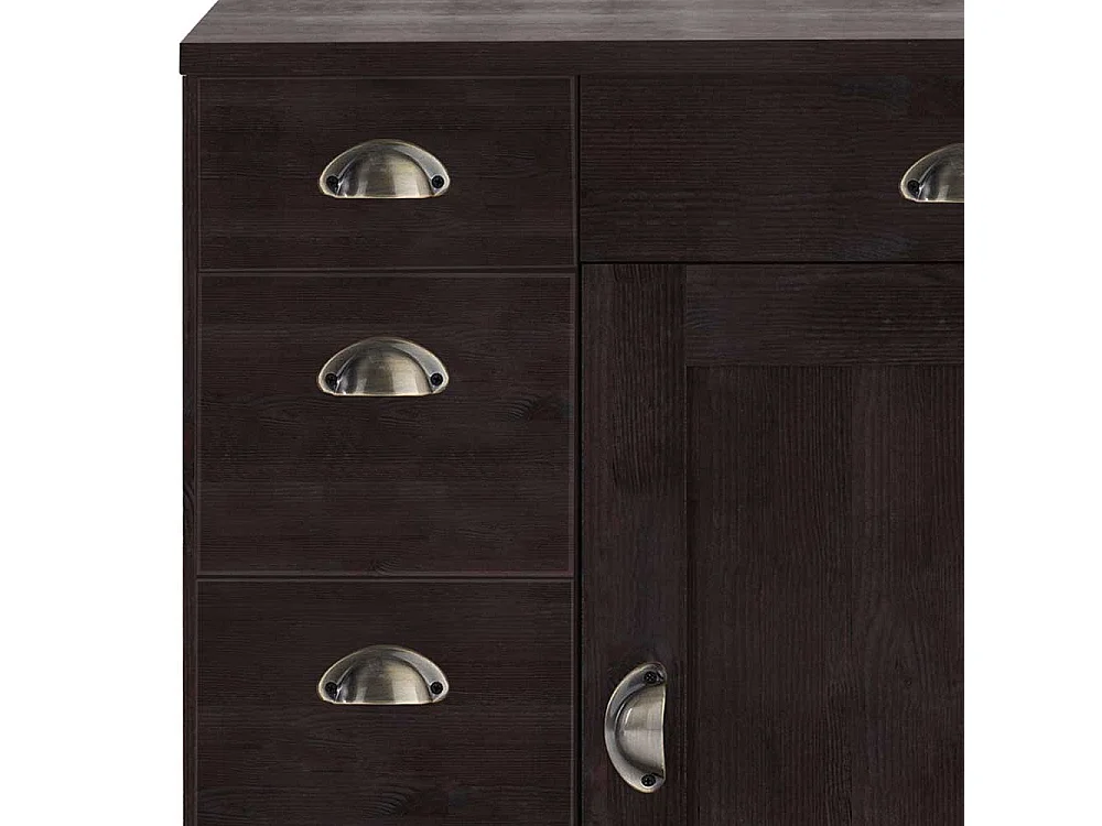 Unterschrank Küchenschrank mit Metallgriffen und Drehtür