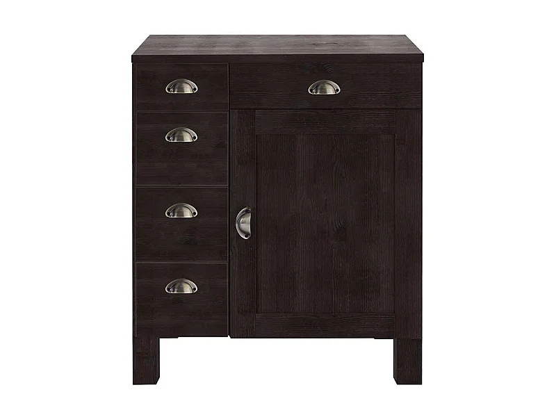 Unterschrank Küchenschrank mit Metallgriffen und Drehtür