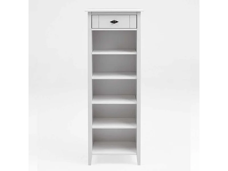 Badezimmer Regal in Weiß Kiefer teilmassiv einer Schublade