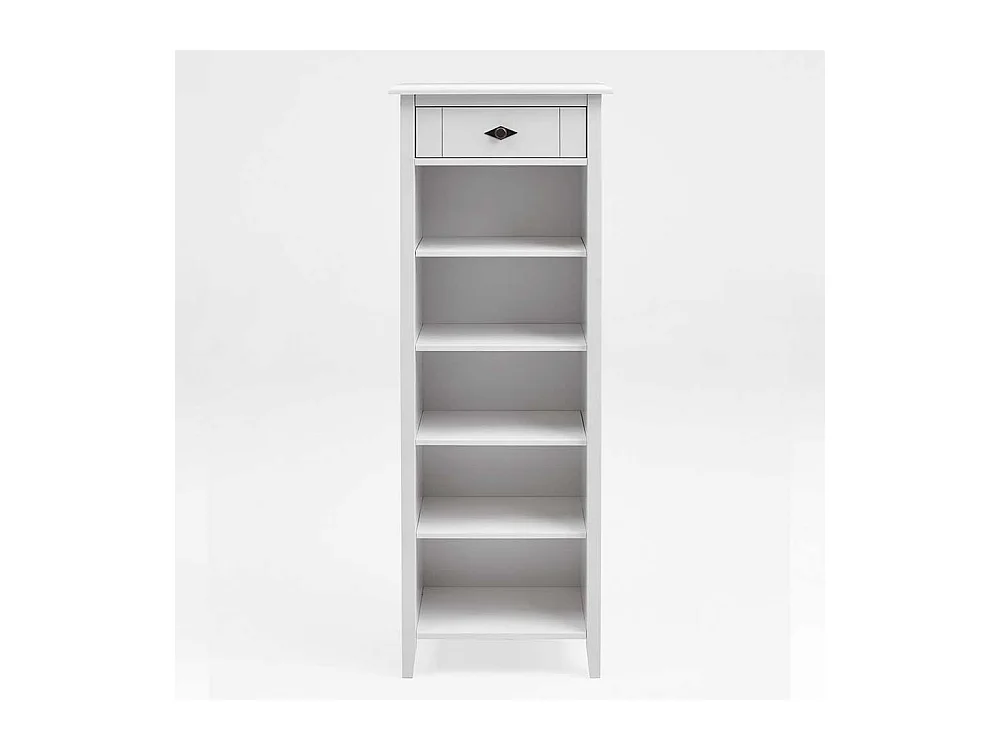 Badezimmer Regal in Weiß Kiefer teilmassiv einer Schublade