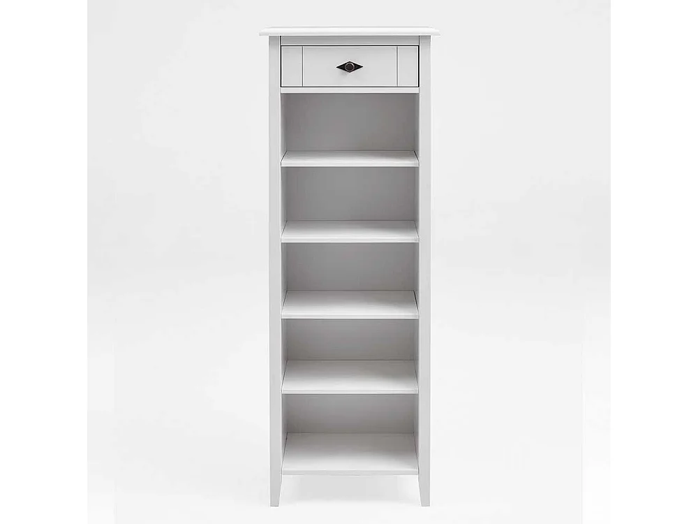 Badezimmer Regal in Weiß Kiefer teilmassiv einer Schublade