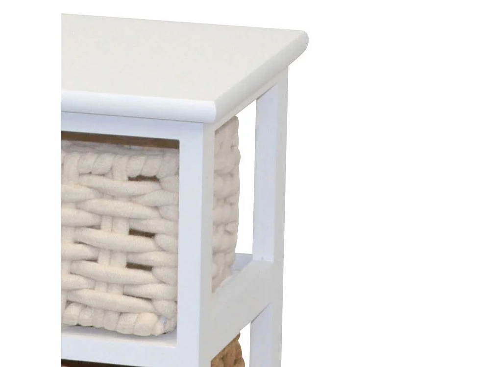 Kleines Holzregal mit drei Körben 58 cm hoch - 30 cm breit