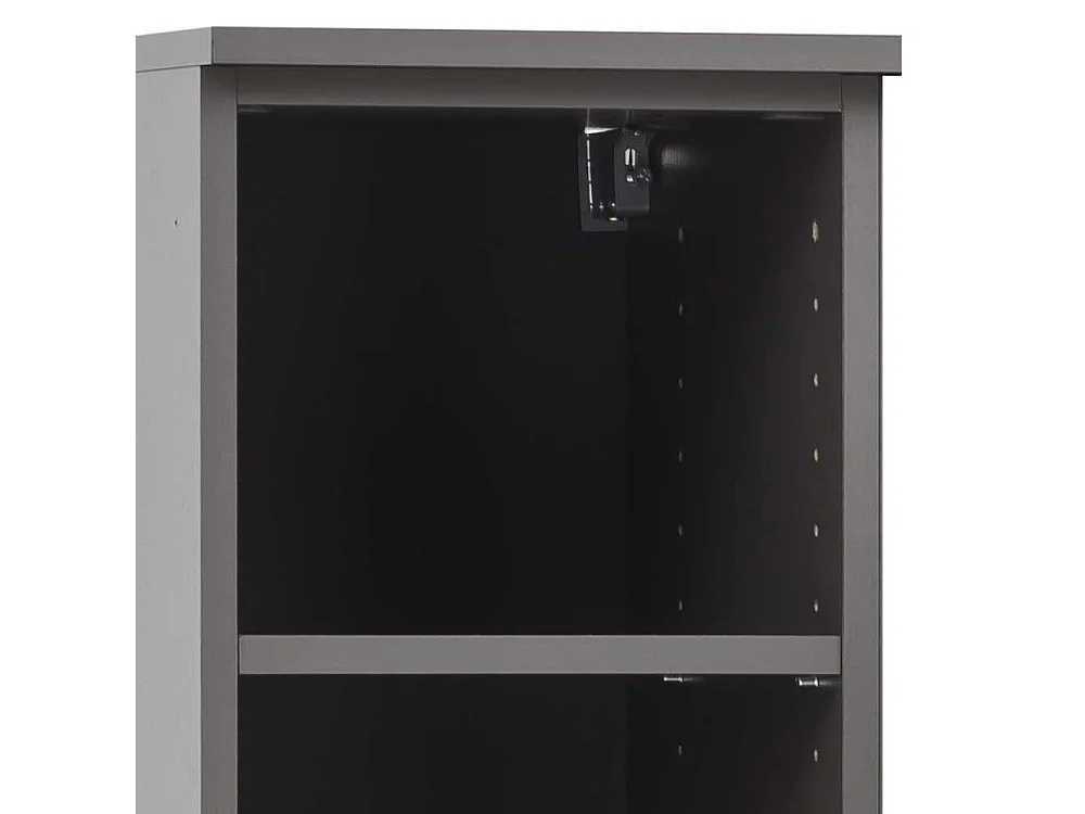 Bad Regal Dunkelgrau Made in Germany 135 cm hoch - 30 cm breit