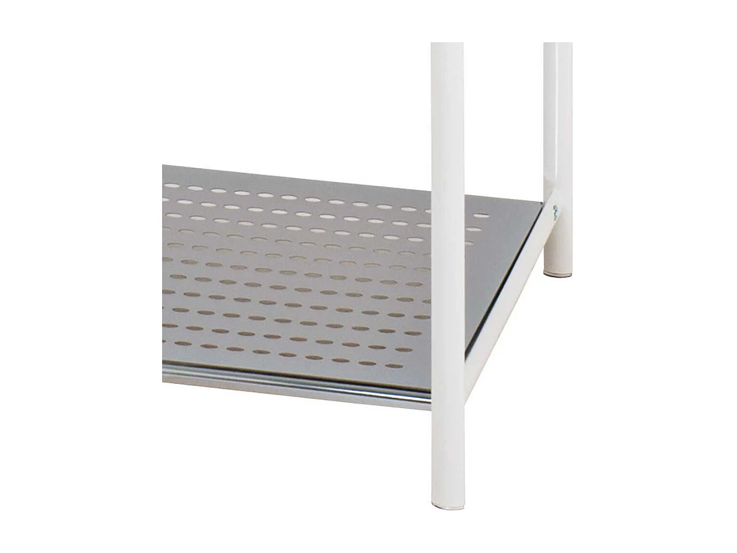 Badezimmerregal in Weiß Hochglanz Stahl