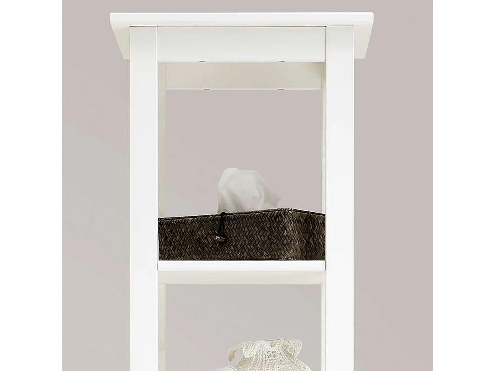 Badregal in Weiß lasiert Kiefer massiv 165 cm hoch