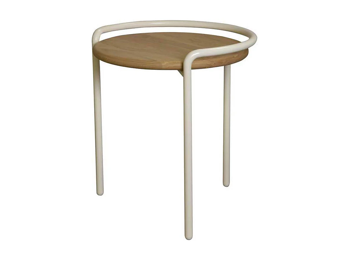 Frisiertisch mit Hocker Weiß und Eiche Massivholz (zweiteilig)