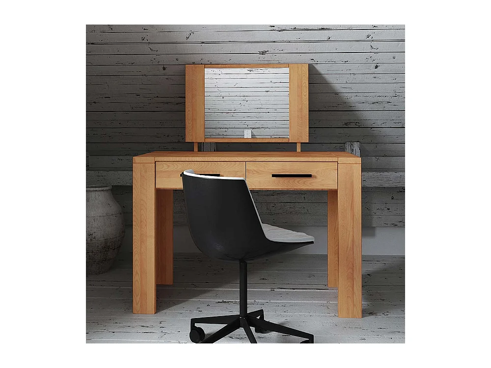 Frisiertisch aus Kernbuche Massivholz mit Spiegel