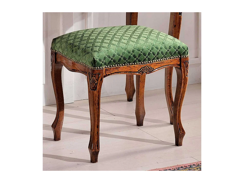 Frisiertisch mit Hocker im Barock Style Nussbaum furniert (zweiteilig)