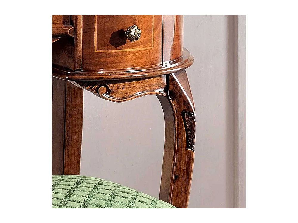 Frisiertisch mit Hocker im Barock Style Nussbaum furniert (zweiteilig)