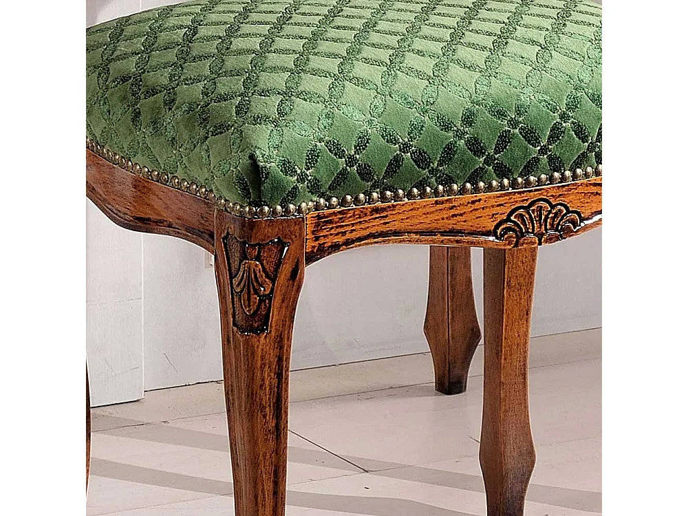 Frisiertisch mit Hocker im Barock Style Nussbaum furniert (zweiteilig)