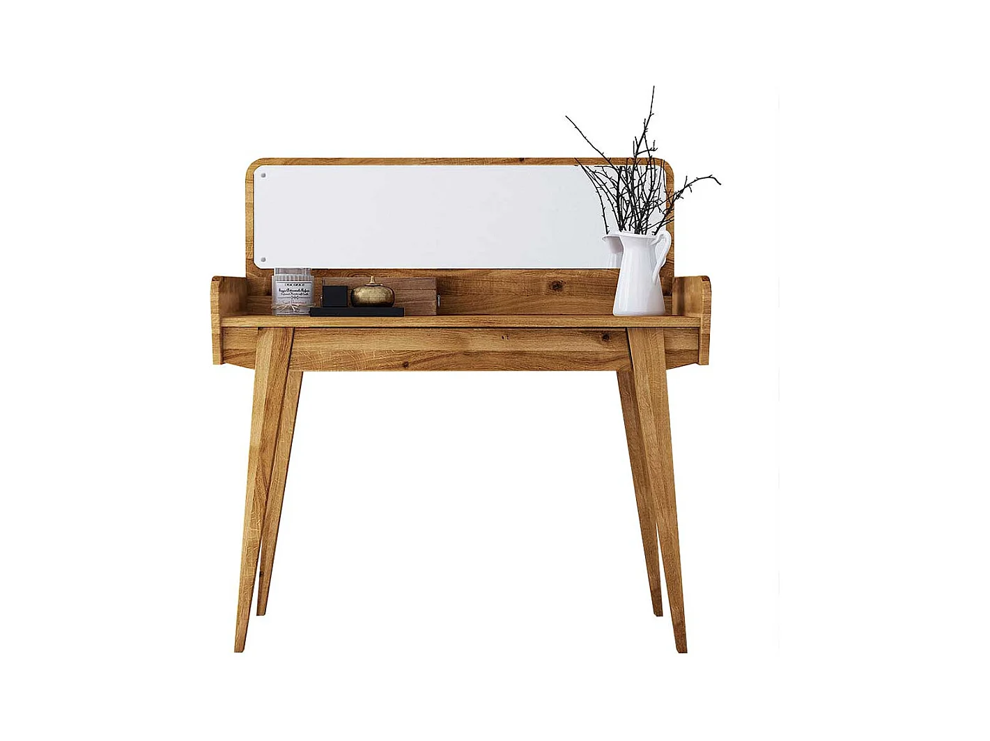 Frisiertisch aus Wildeiche Massivholz Hocker (zweiteilig)