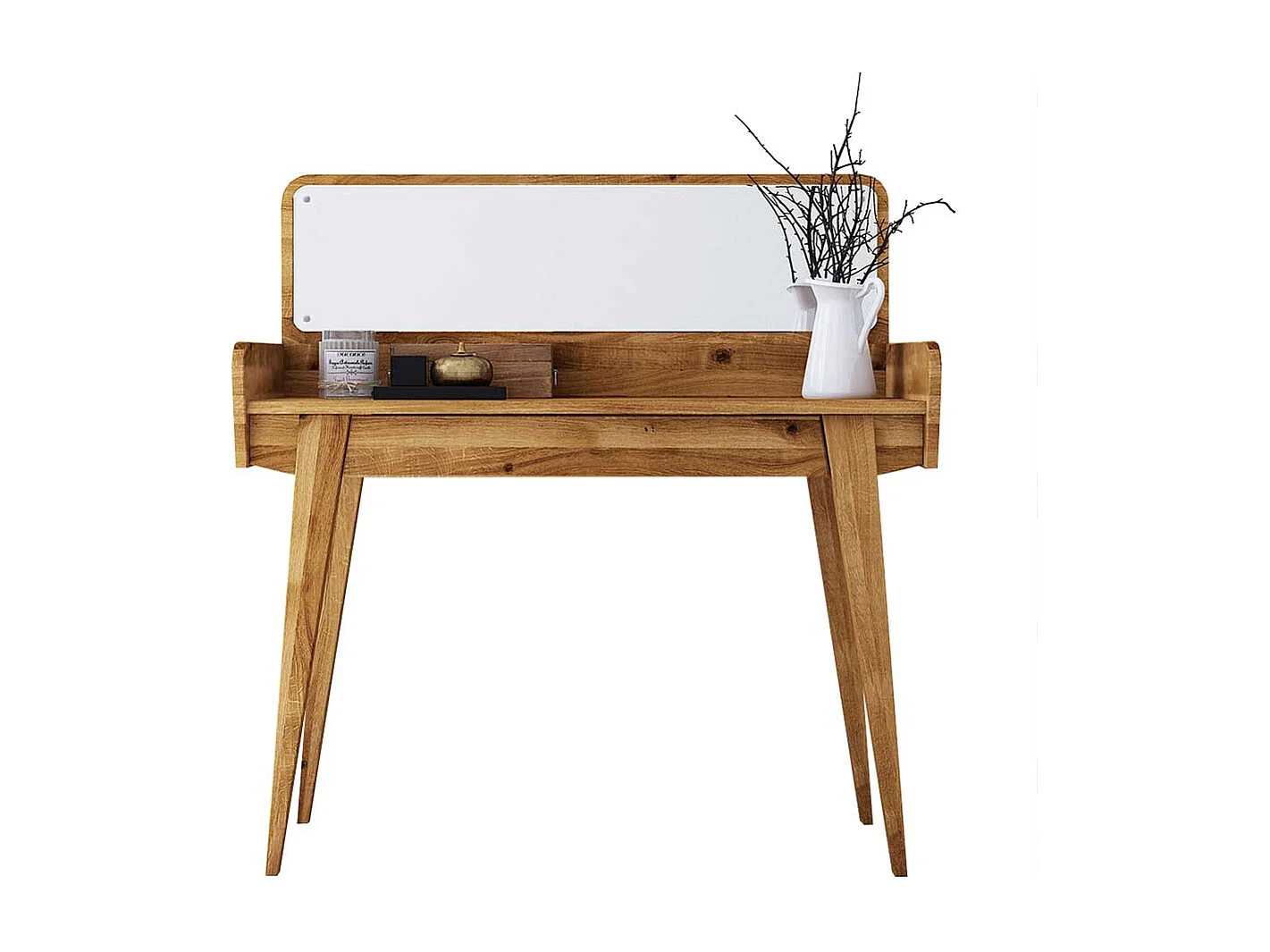 Frisiertisch aus Wildeiche Massivholz Hocker (zweiteilig)