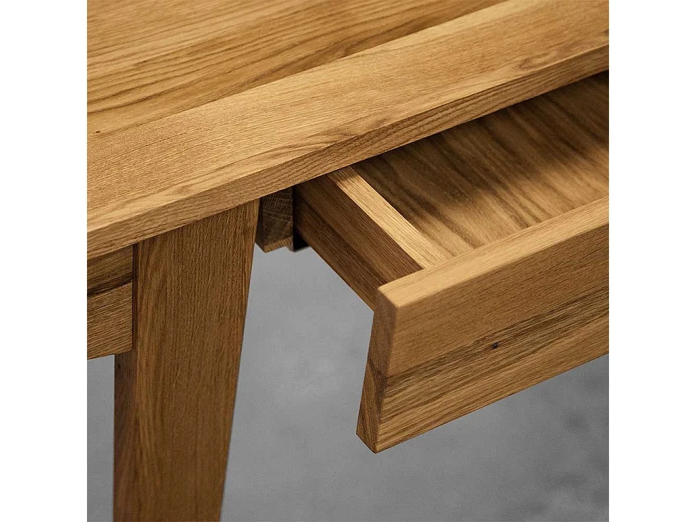 Spiegel Schminktisch aus Wildeiche Massivholz 110 cm breit