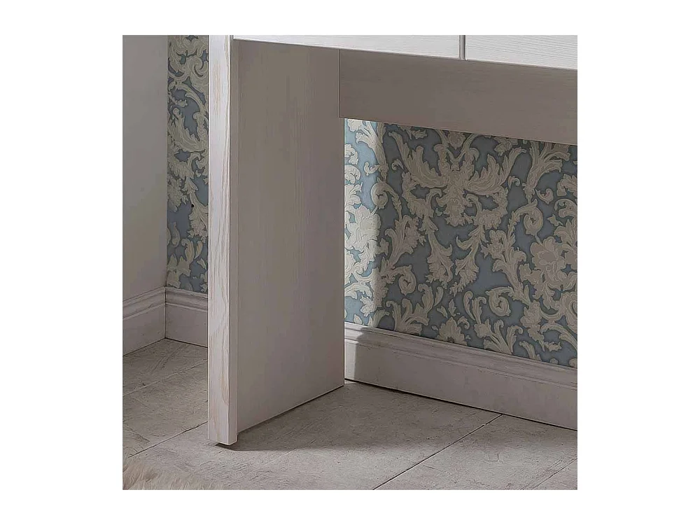 Frisiertisch in Weiß Taupe Landhaus