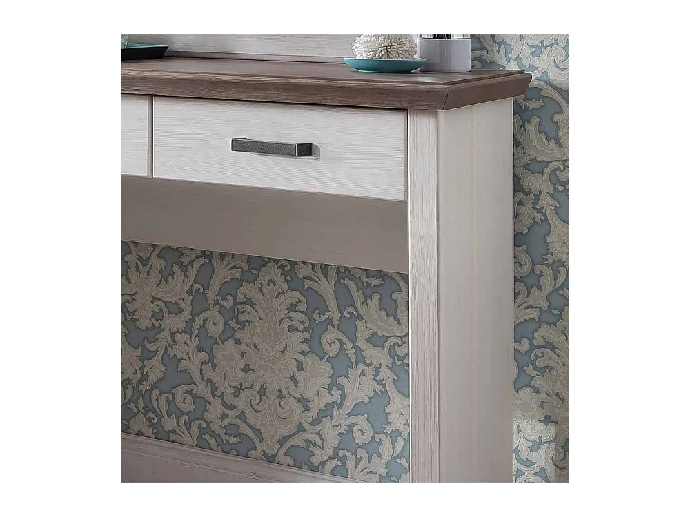 Frisiertisch in Weiß Taupe Landhaus