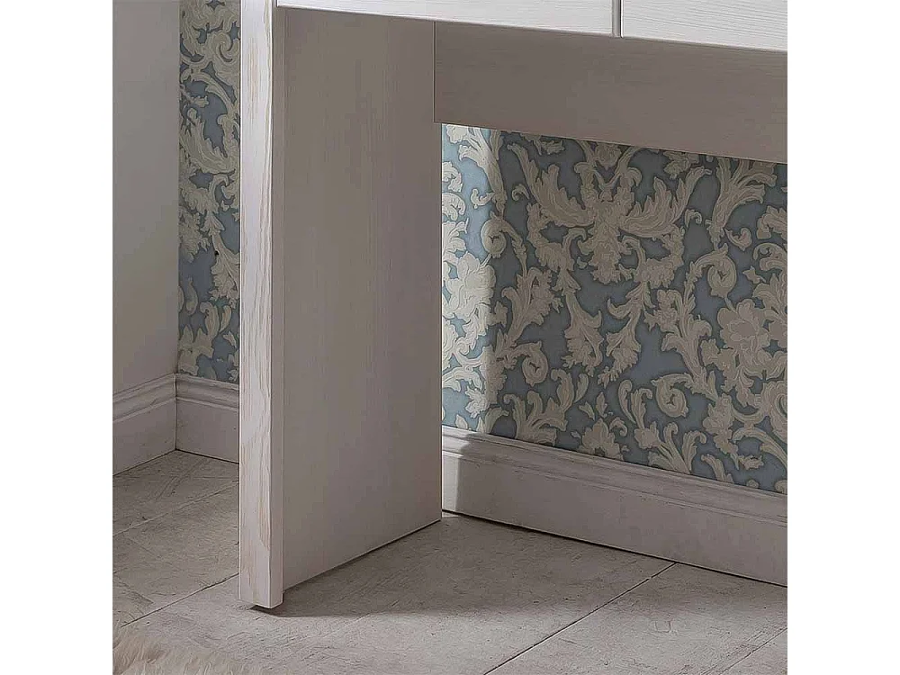 Frisiertisch in Weiß Taupe Landhaus