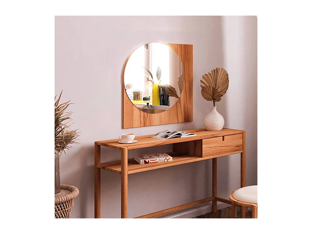 Spiegeltisch aus Wildbuche Massivholz 145 cm hoch - 120 cm breit (zweiteilig)