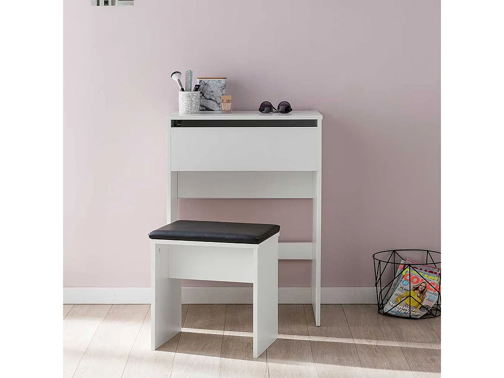 Schminkkommode in Weiß mit (zweiteilig)