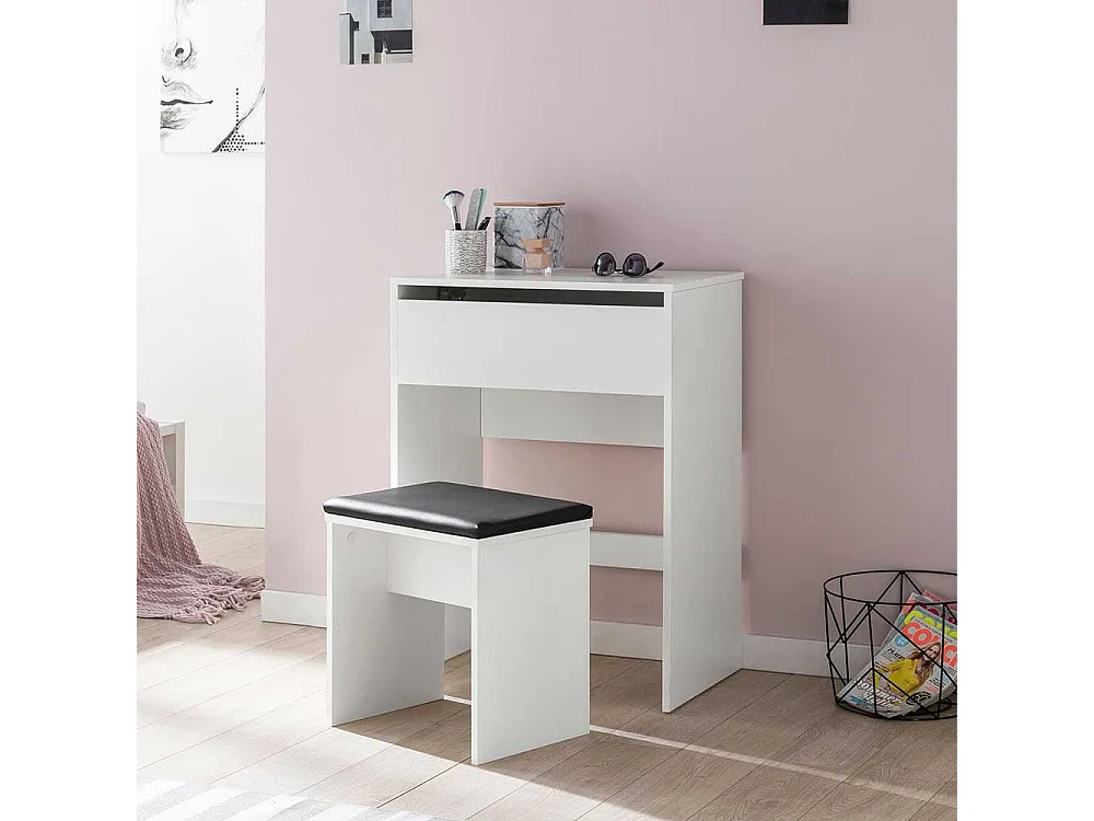 Schminkkommode in Weiß mit (zweiteilig)