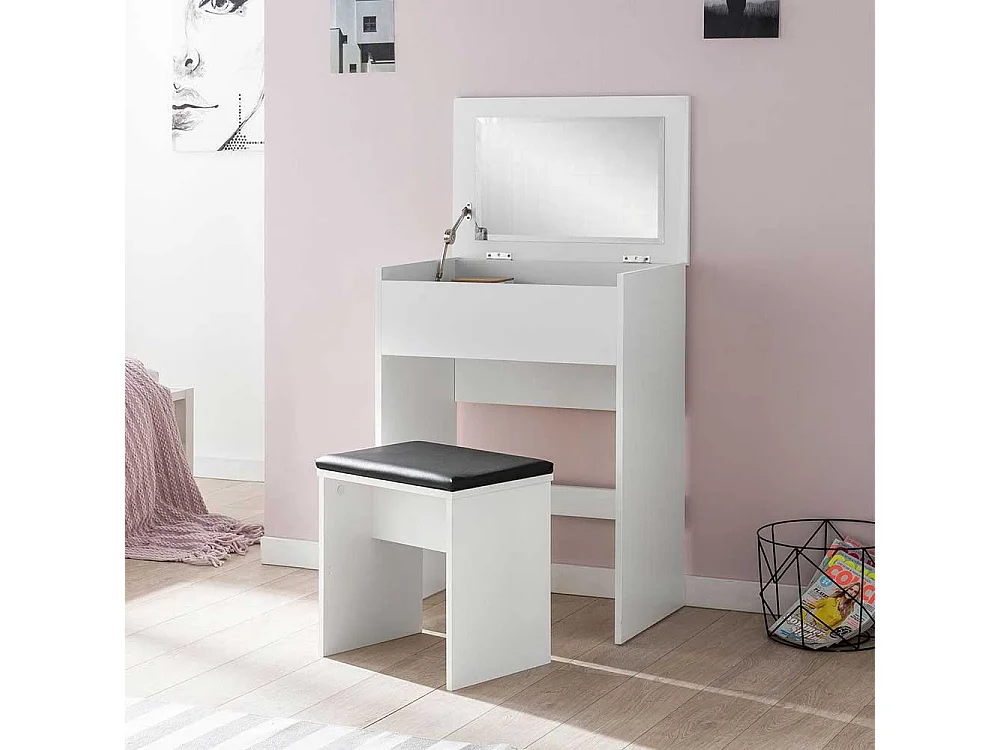 Schminkkommode in Weiß mit (zweiteilig)