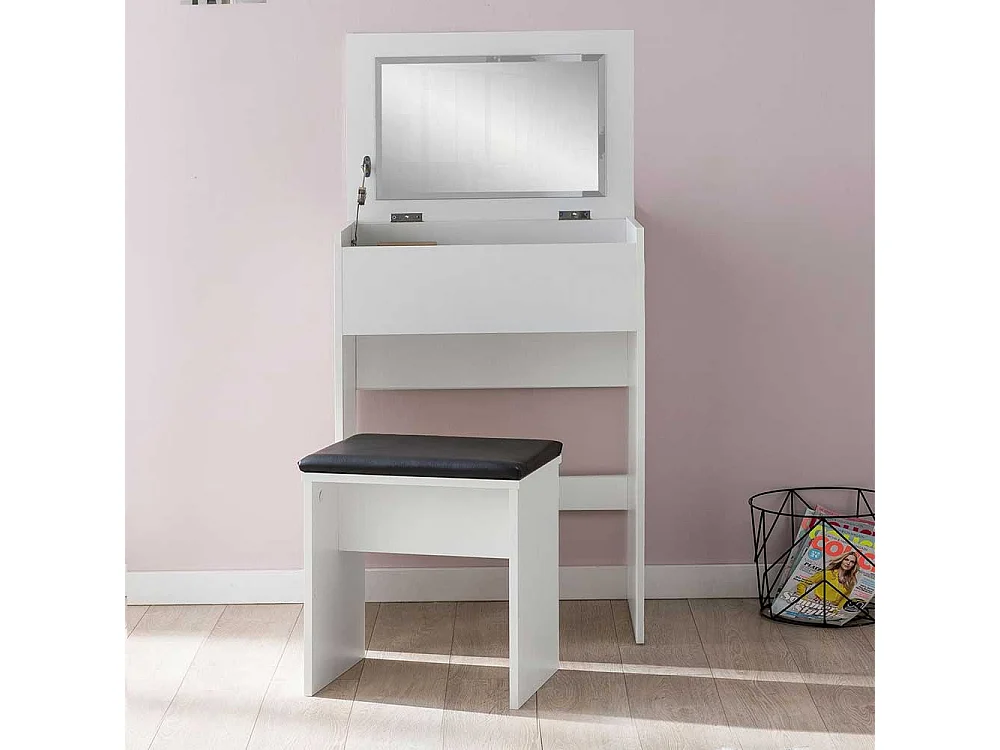 Schminkkommode in Weiß mit (zweiteilig)