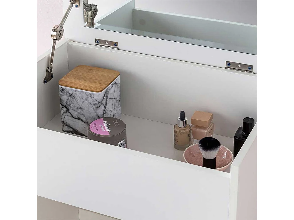 Schminkkommode in Weiß mit (zweiteilig)