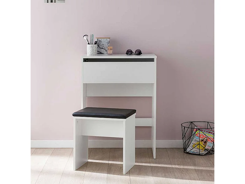 Schminkkommode in Weiß mit (zweiteilig)