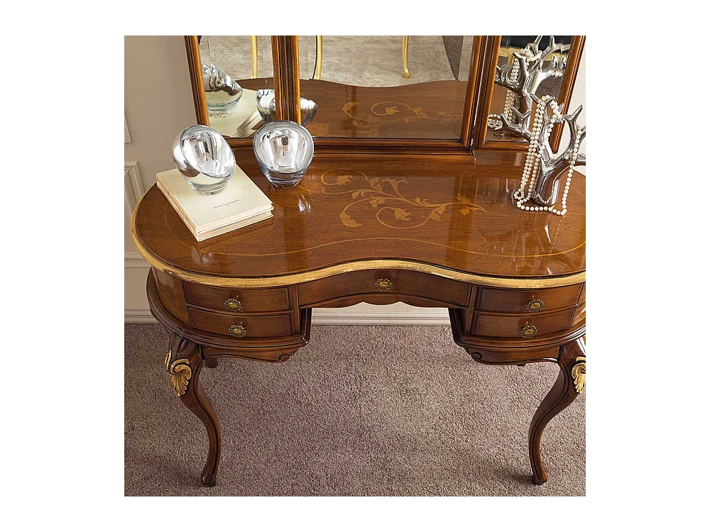 Schminktisch im italienischen Look 180 cm hoch (zweiteilig)