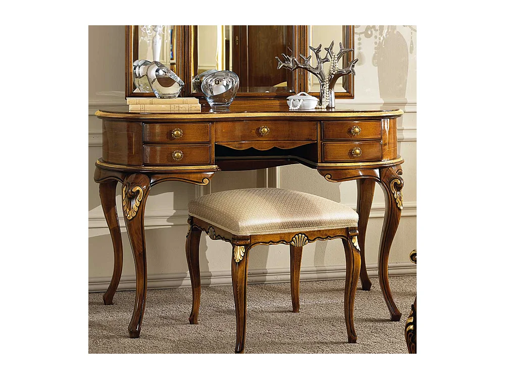 Schminktisch im italienischen Look 180 cm hoch (zweiteilig)