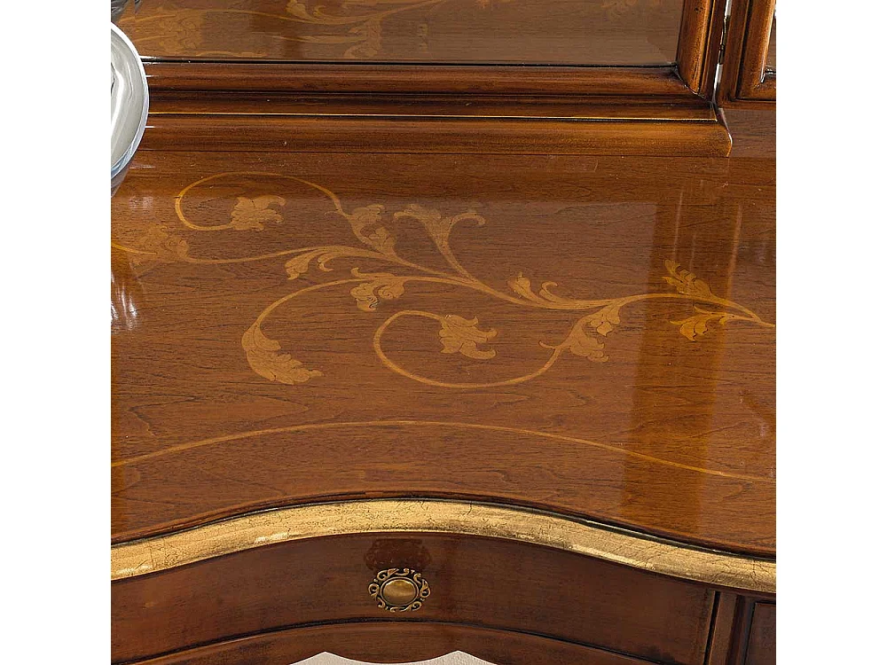 Schminktisch im italienischen Look 180 cm hoch (zweiteilig)